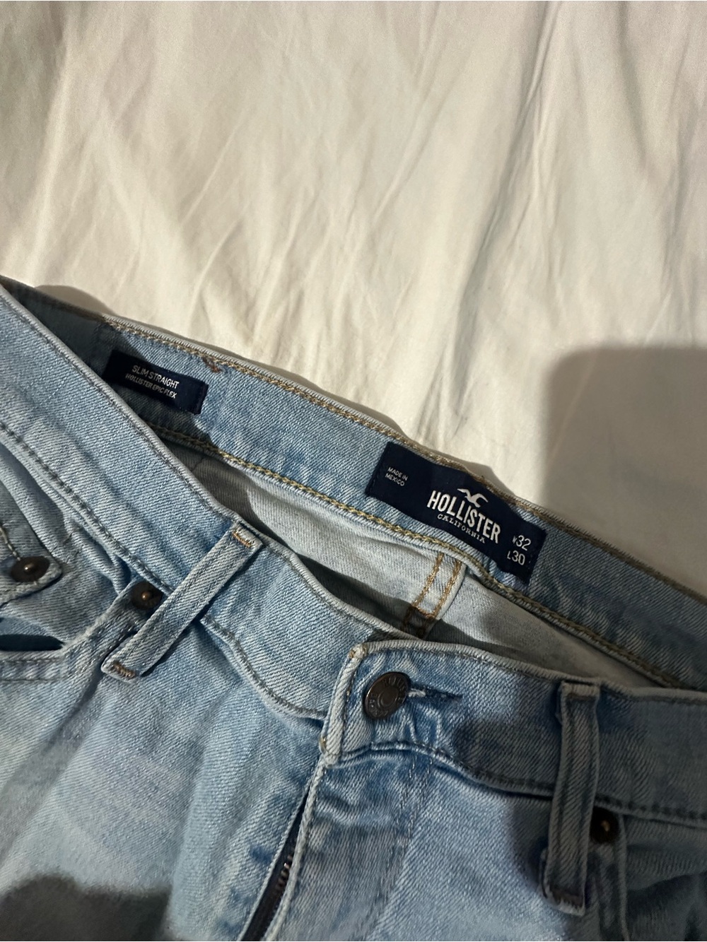 Hollister Light Blue Straight Jeans - Picture 3 of 3